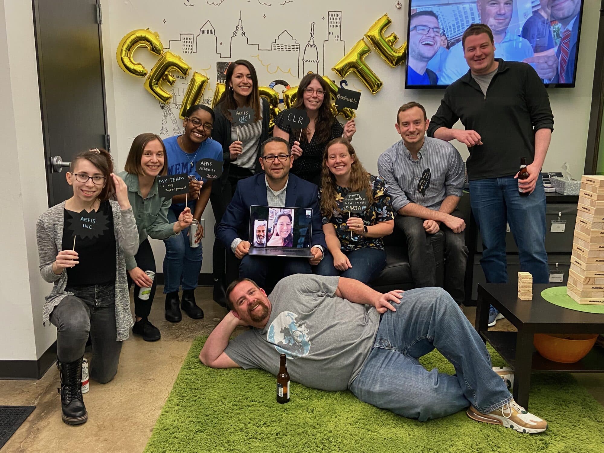 AEFIS team gathered for a group photo in March 2020, just before the COVID-19 pandemic.